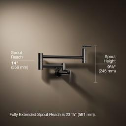 Kohler Wall-mount pot filler - Vibrant Titanium - image 2