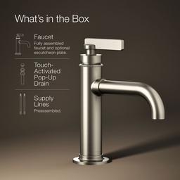 Kohler CastiaE by Studio McGee Single-handle bathroom sink faucet, 1.2 gpm - Vibrant Brushed Nickel - image 1