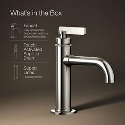 Kohler CastiaE by Studio McGee Single-handle bathroom sink faucet, 1.2 gpm - Vibrant Polished Nickel - image 1