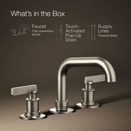 Kohler CastiaE by Studio McGee Widespread bathroom sink faucet, 1.2 gpm - Vibrant Brushed Nickel - image 1