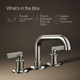 Kohler CastiaE by Studio McGee Widespread bathroom sink faucet, 1.2 gpm - Vibrant Polished Nickel - image 1