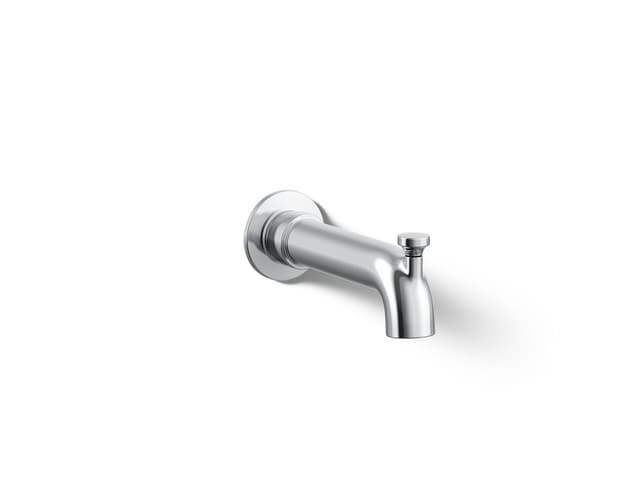 Kohler CastiaE by Studio McGee Wall-mount bath spout with diverter - Polished Chrome