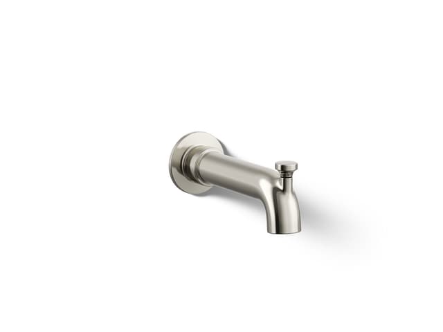 Kohler CastiaE by Studio McGee Wall-mount bath spout with diverter - Vibrant Polished Nickel