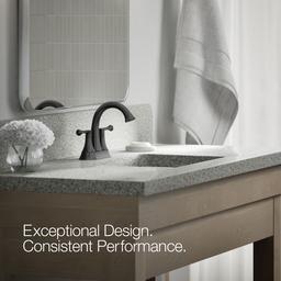 Kohler BuckleyE Centerset bathroom sink faucet, 1.0 gpm - Matte Black - image 4