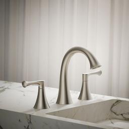 BuckleyE Widespread bathroom sink faucet, 1.0 gpm - Vibrant Brushed Nickel - image 2