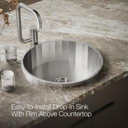 Brinx 18-3/4'' top-mount single-bowl bar sink - image 6