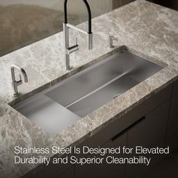 Kohler StagesE 45'' undermount single-bowl workstation kitchen sink - Stainless Steel - image 4