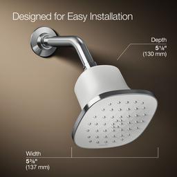 CinqE Square single-function filtered showerhead, 1.75 gpm - Polished Chrome - image 3