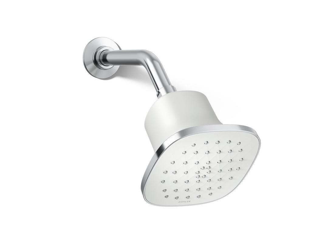 CinqE Square single-function filtered showerhead, 1.75 gpm - Polished Chrome by Kohler