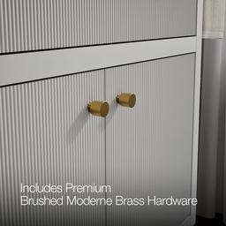 30'' bathroom vanity cabinet with sink and quartz top - image 7