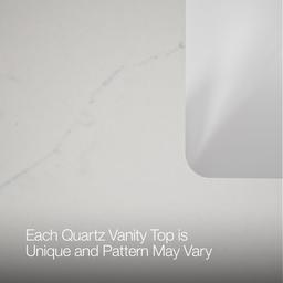 30'' bathroom vanity cabinet with sink and quartz top - image 6