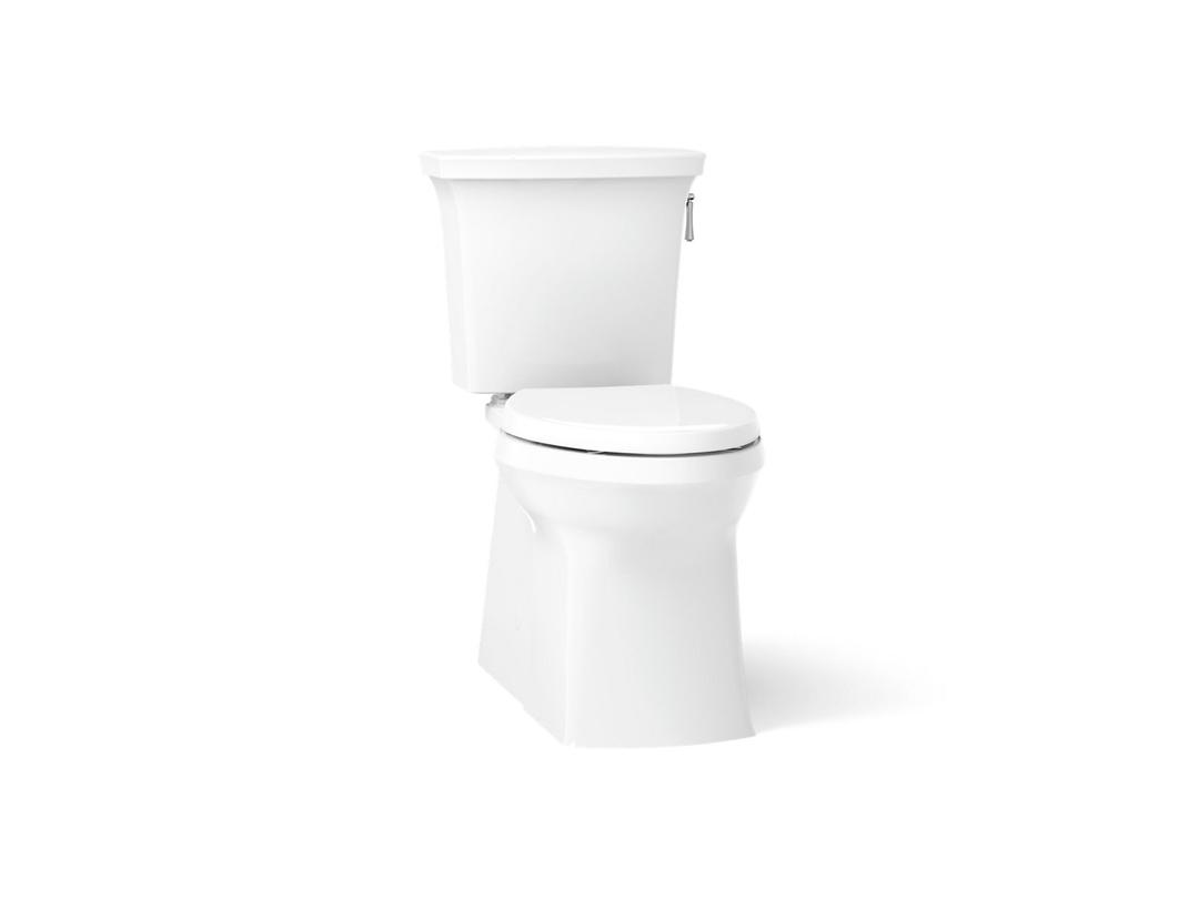 Kohler Corbelle Two-piece elongated toilet with skirted trapway, 1.28 gpf - White by Kohler