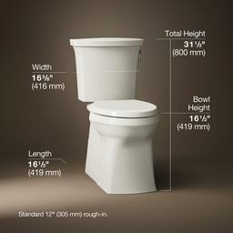 Corbelle Two-piece elongated toilet with skirted trapway, 1.28 gpf - image 3