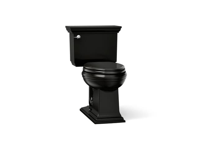 Kohler Memoirs Stately Two-piece elongated toilet, 1.28 gpf - Black