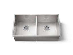 Kohler VaultE 32'' undermount double-bowl kitchen sink - Stainless Steel - image 1