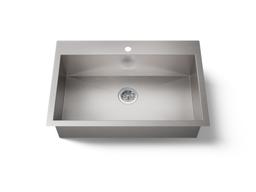 Kohler VaultE 33'' top-/undermount single-bowl kitchen sink - Stainless Steel - image 1