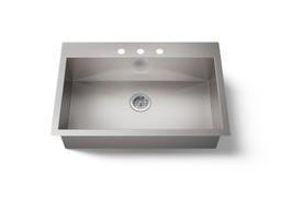 Kohler VaultE 33'' top-/undermount single-bowl kitchen sink - Stainless Steel - image 1