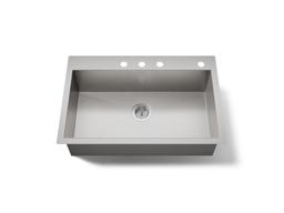 Kohler VaultE 33'' top-/undermount single-bowl kitchen sink - Stainless Steel - image 1