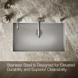 Kohler VaultE 32'' undermount single-bowl large kitchen sink - Stainless Steel - image 4