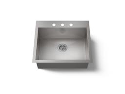 Kohler VaultE 25'' top-/undermount single-bowl kitchen sink - Stainless Steel - image 1