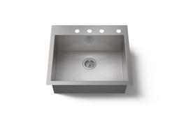 Kohler VaultE 25'' top-/undermount single-bowl kitchen sink - Stainless Steel - image 1
