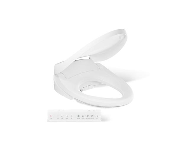 Purewash E860 Elongated Bidet Toilet Seat With Remote Control White