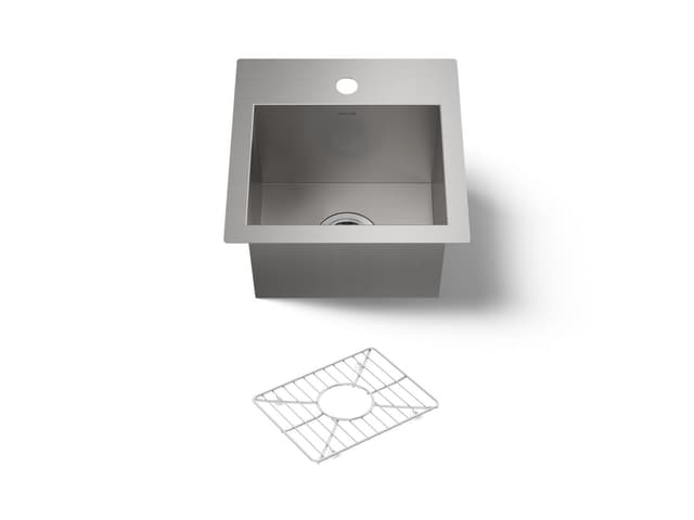Kohler VaultE 15'' top-/undermount bar sink - Stainless Steel