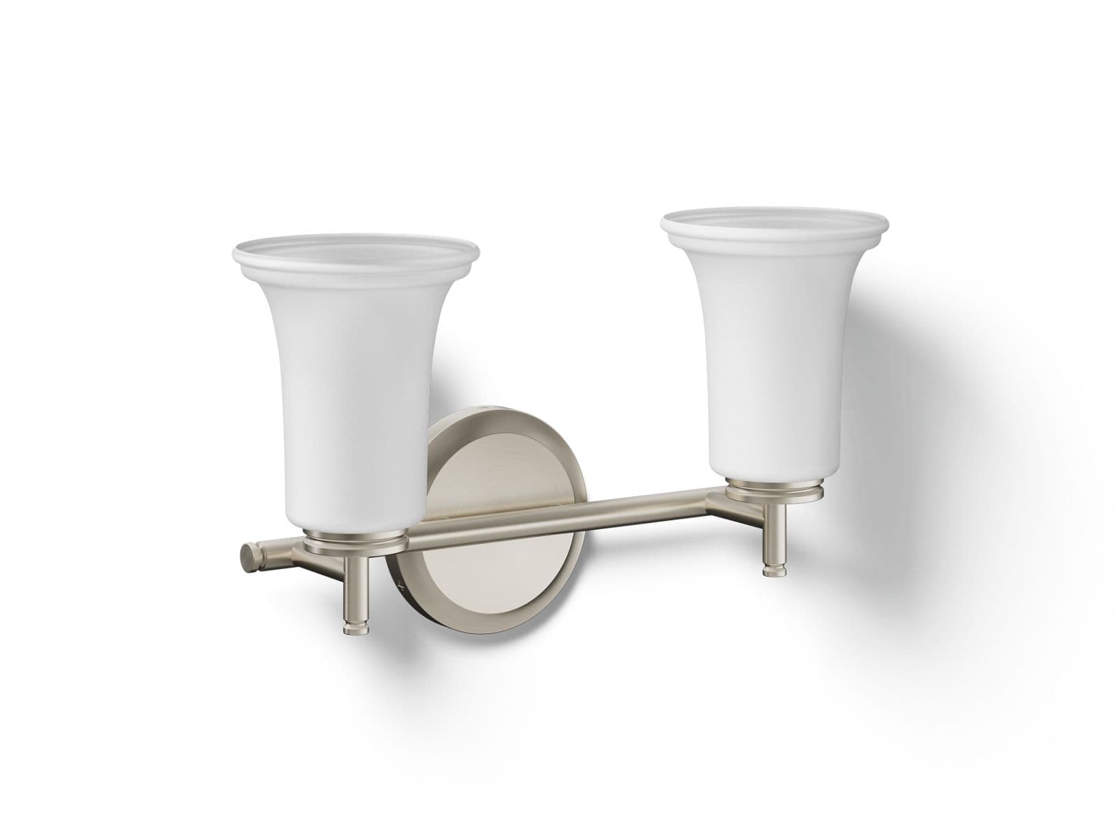 Kohler Bellera Two-light sconce with frosted shades - Brushed Nickel by Kohler