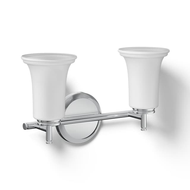 Kohler Bellera Two-light sconce with frosted shades - Polished Chrome