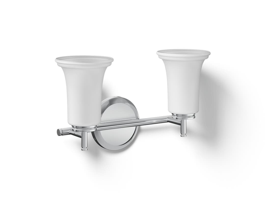 Kohler Bellera Two-light sconce with frosted shades - Polished Chrome by Kohler