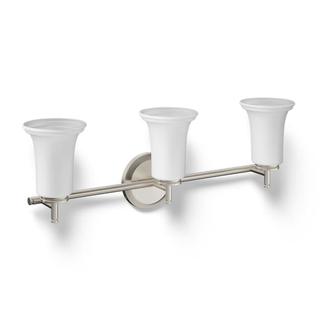 Kohler Bellera Three-light sconce with frosted shades - Brushed Nickel