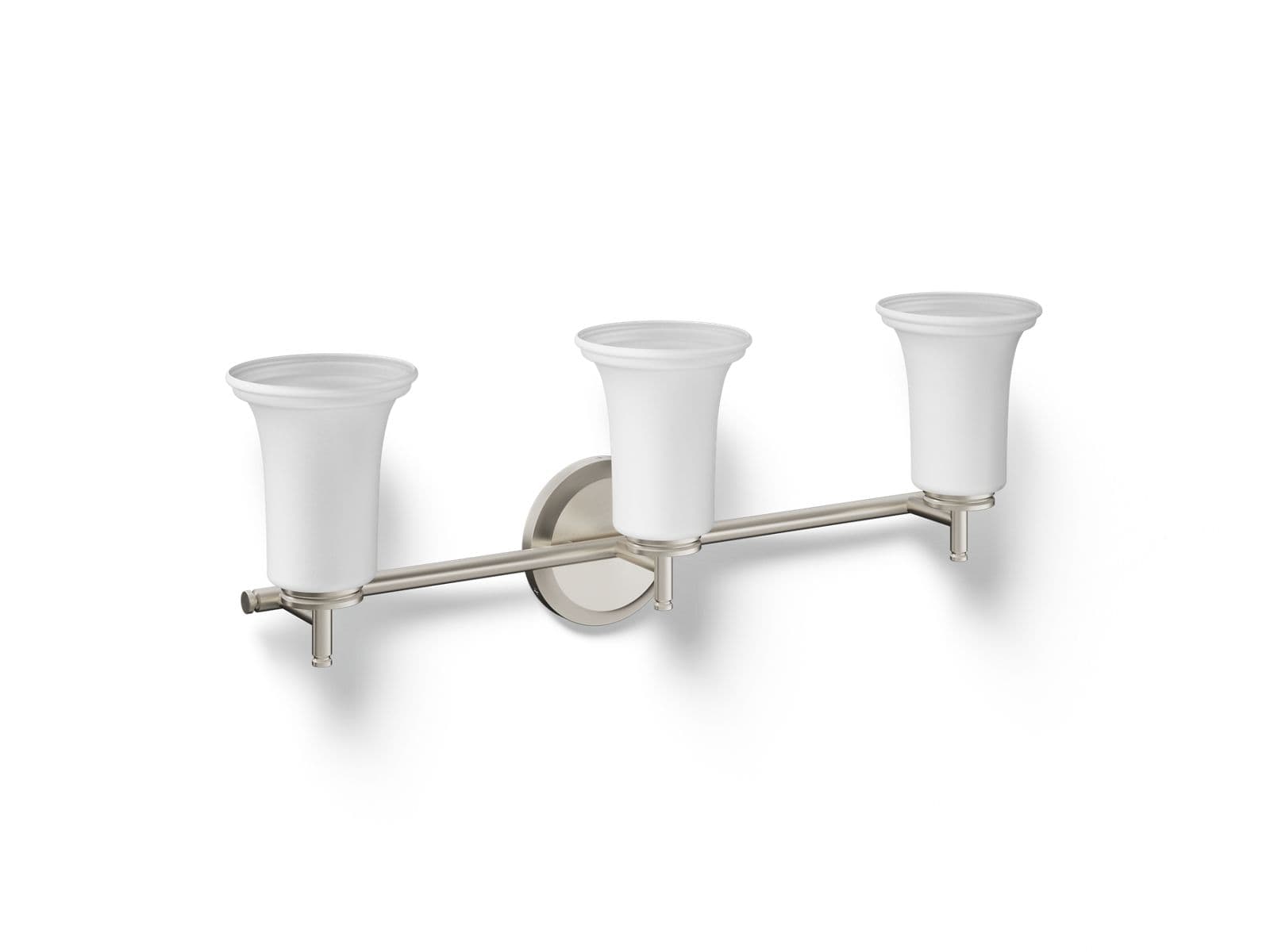 Kohler Bellera Three-light sconce with frosted shades - Brushed Nickel by Kohler