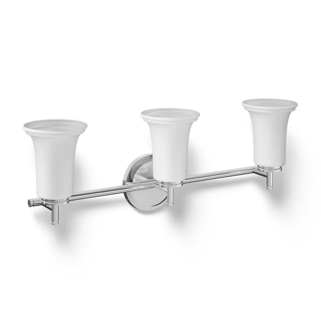 Kohler Bellera Three-light sconce with frosted shades - Polished Chrome