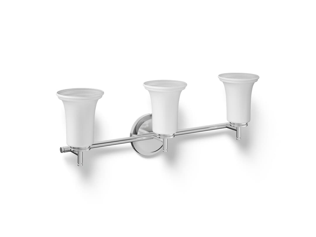 Kohler Bellera Three-light sconce with frosted shades - Polished Chrome by Kohler