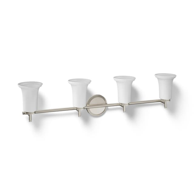 Kohler Bellera Four-light sconce with frosted shades - Brushed Nickel