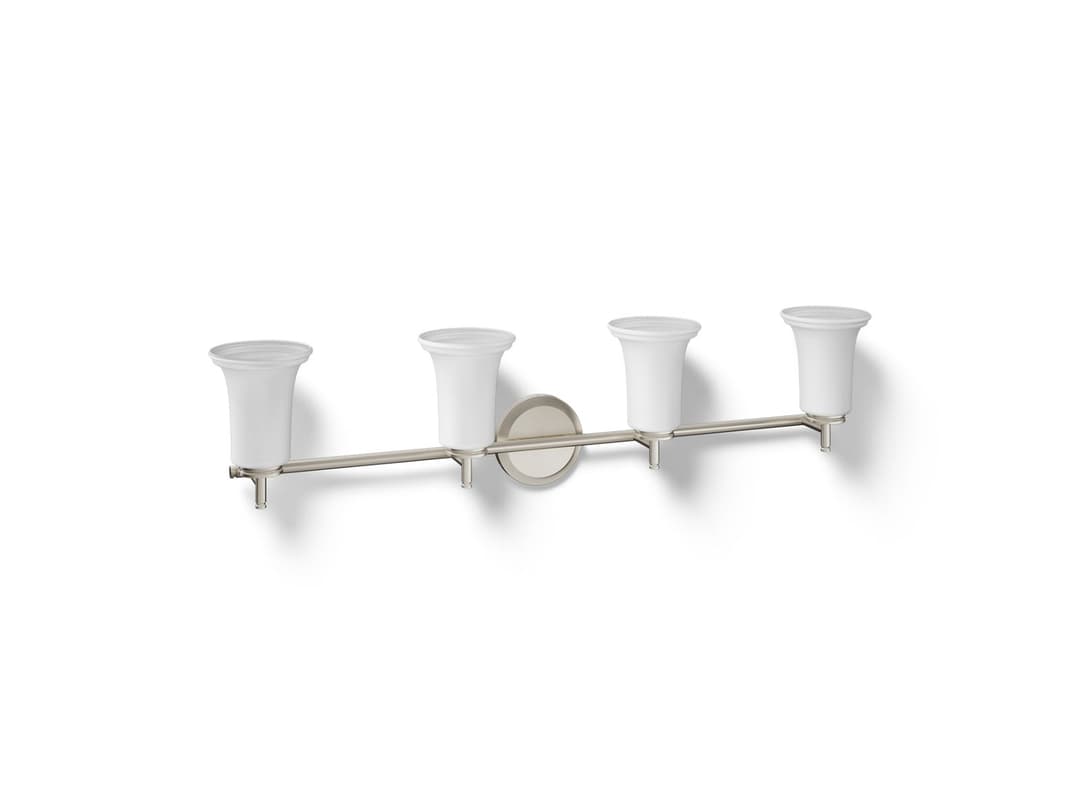 Kohler Bellera Four-light sconce with frosted shades - Brushed Nickel by Kohler