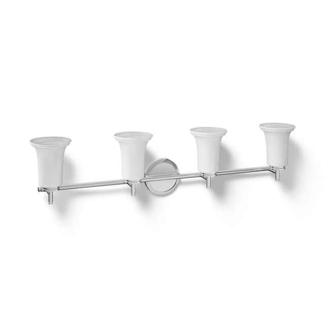 Kohler Bellera Four-light sconce with frosted shades - Polished Chrome