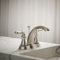 Kohler | Devonshire | Centerset Bathroom Sink Faucet - Vibrant Brushed Nickel - image 2