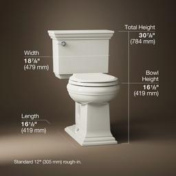 Memoirs Stately Two-piece round-front toilet, 1.28 gpf - image 3