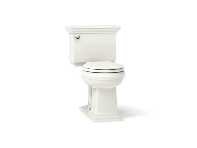 Kohler Memoirs Stately ContinuousClean two-piece round-front toilet, 1.28 gpf - Biscuit