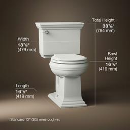 Memoirs Stately Two-piece round-front toilet, 1.28 gpf - image 3