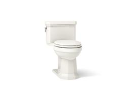 One-piece compact elongated toilet with concealed trapway, 1.28 gpf - image 1