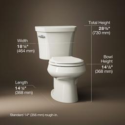 Kohler | Wellworth | Floor Mount Two Piece Toilet - Biscuit - image 3