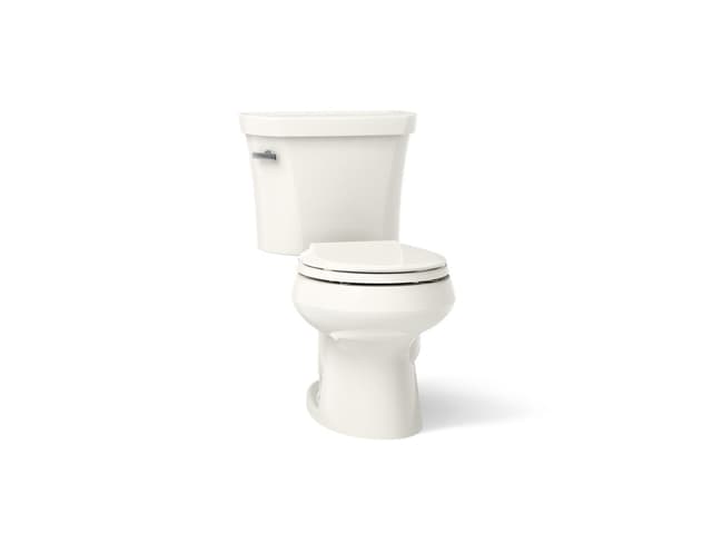 Kohler Wellworth Two-piece round-front toilet, 1.28 gpf - Biscuit