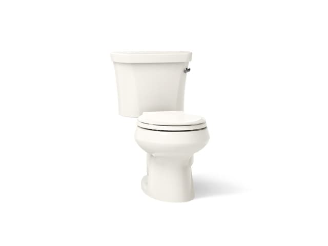 Kohler Wellworth Two-piece round-front toilet, 1.28 gpf - Biscuit