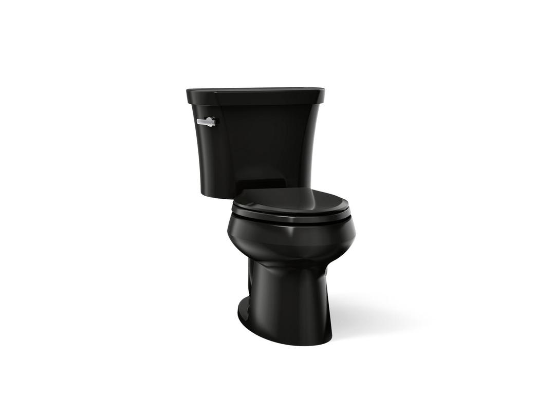 Kohler | Wellworth | Floor Mount Two Piece Toilet - Black by Kohler