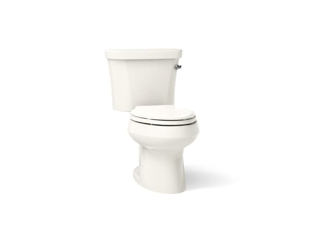 Kohler Wellworth Two-piece elongated toilet, 1.28 gpf - Biscuit