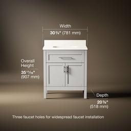 Kohler | Hadron | Vanity Combo With Countertop - Atmos Grey - image 3