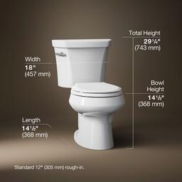 Kohler | Wellworth | Floor Mount Two Piece Toilet - White - image 3