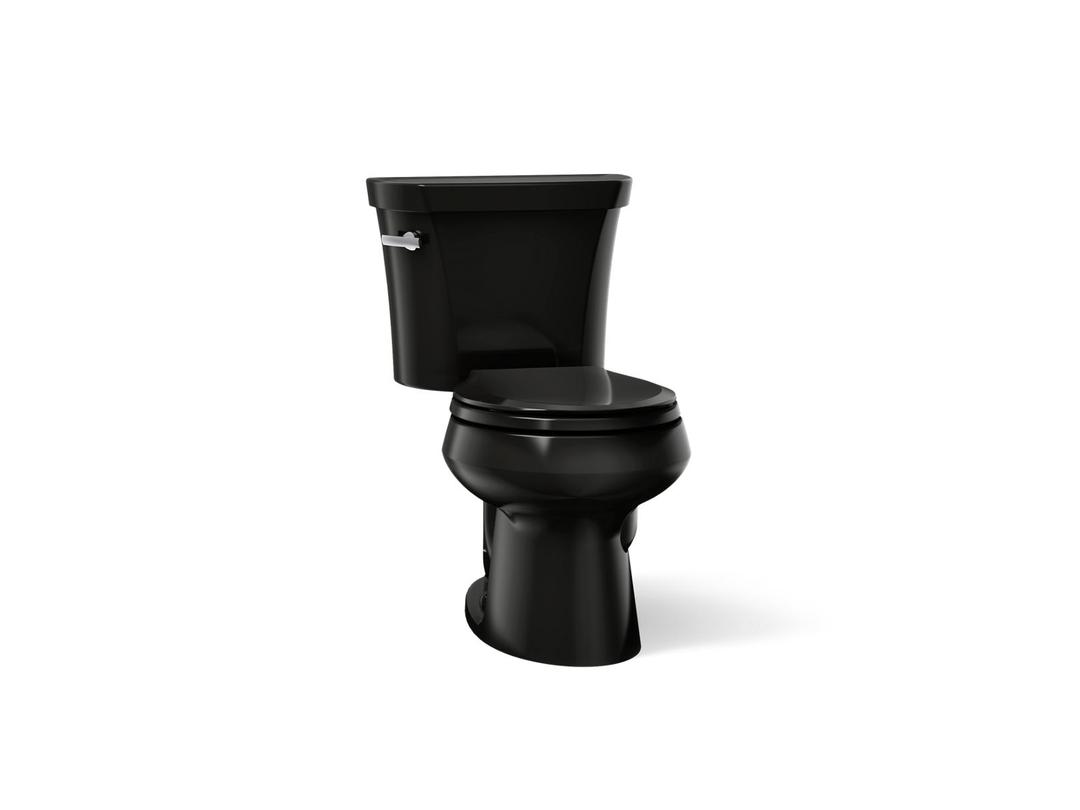 Kohler | Wellworth | Floor Mount Two Piece Toilet - Black by Kohler